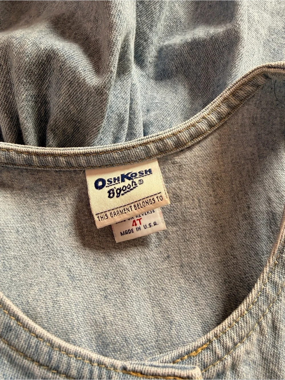 OshKosh B'gosh Light Blue Denim Button-Front Sleeveless Dress